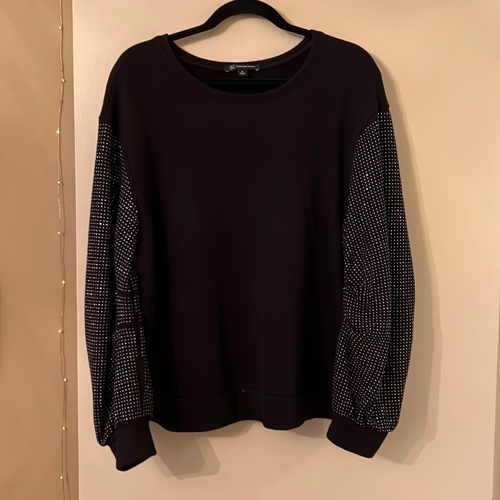 International Concepts Studded Sleeve Sweatshirt